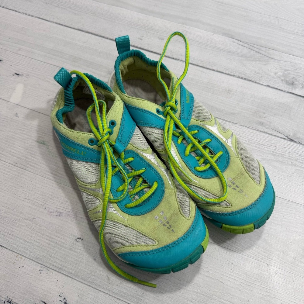 Merrell Dash Glove Calypso Vibram Womens Running Shoes‎ Beige/Teal Size 8